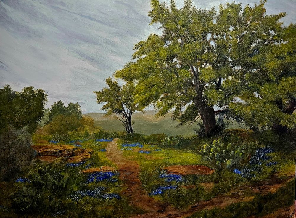 Oil Painting, desert morning